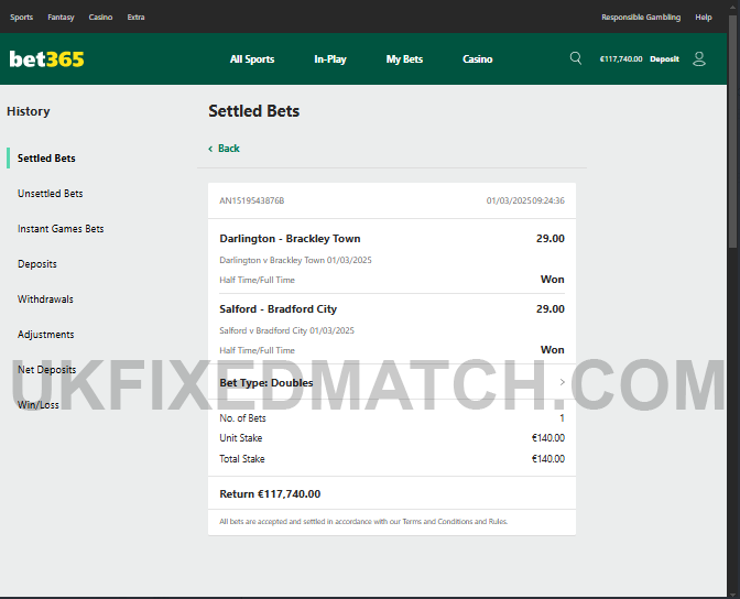 Fixed Matches HT FT