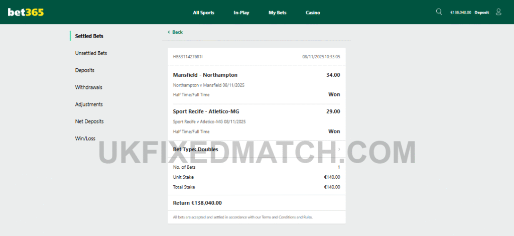 Fixed Matches HT FT