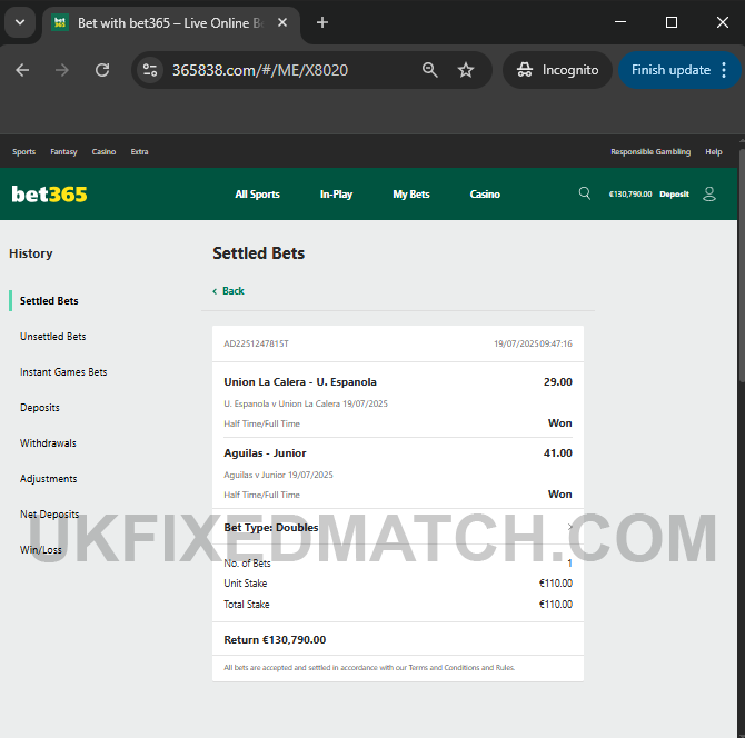 Fixed Matches HT FT